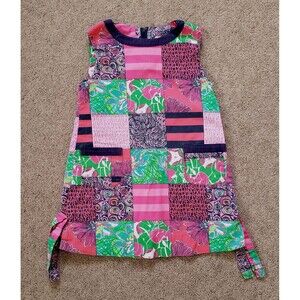 Lily Pulitzer Toddler How About Them Apples Patchwork Shift Dress Size 2